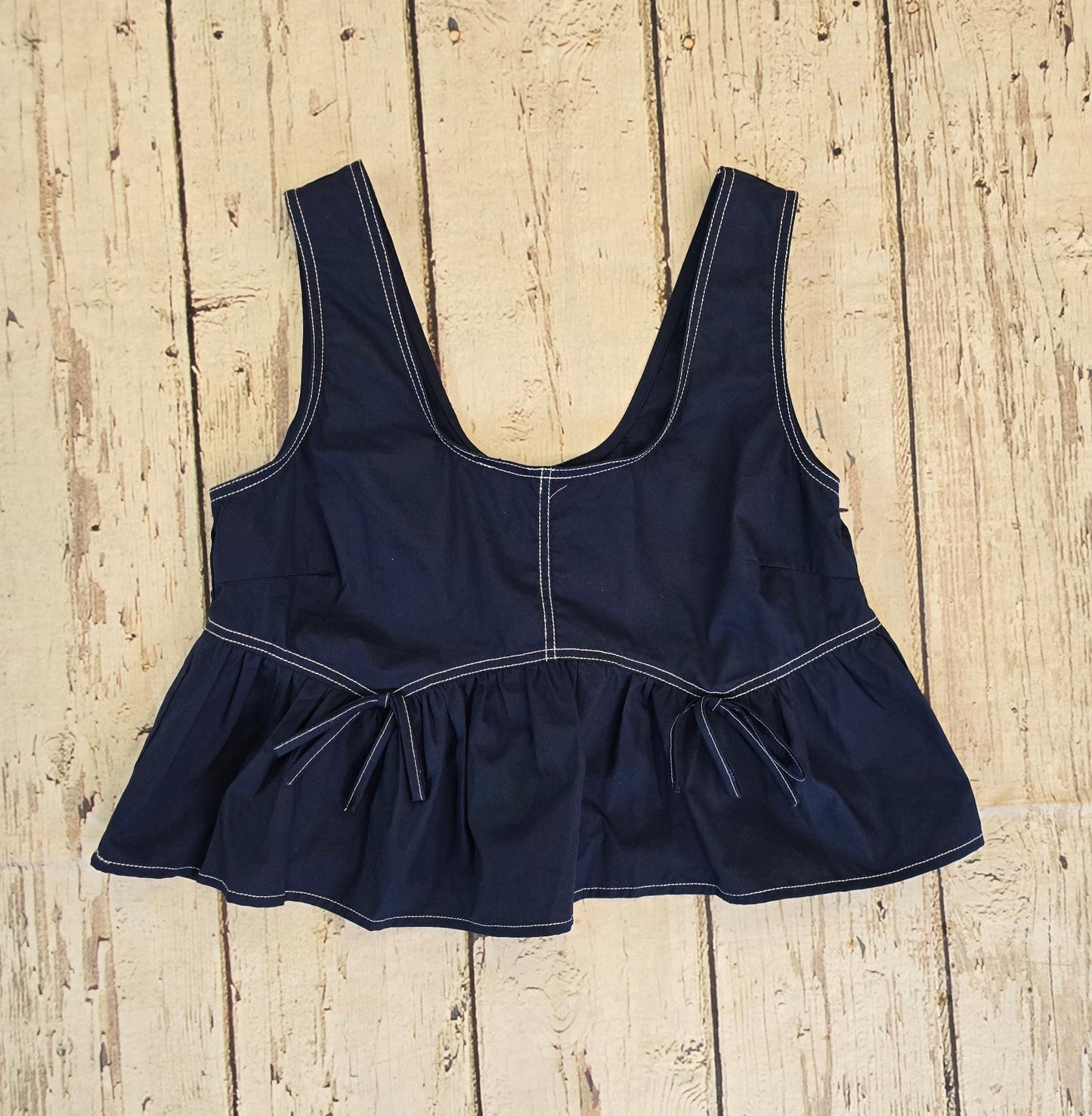 Sleeveless Crop Poplin Top