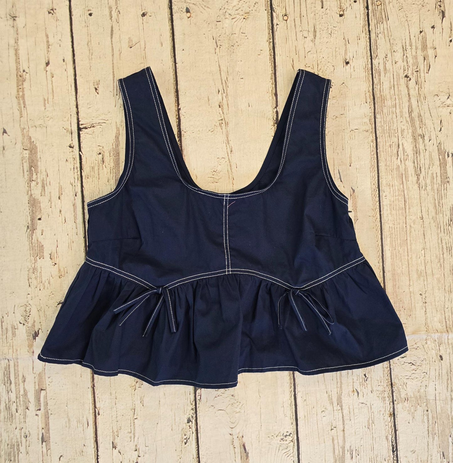 Sleeveless Crop Poplin Top
