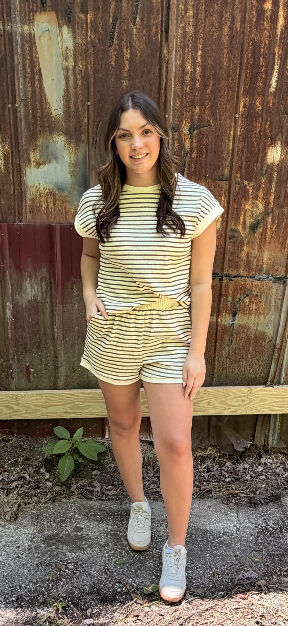 Apricot Striped Set