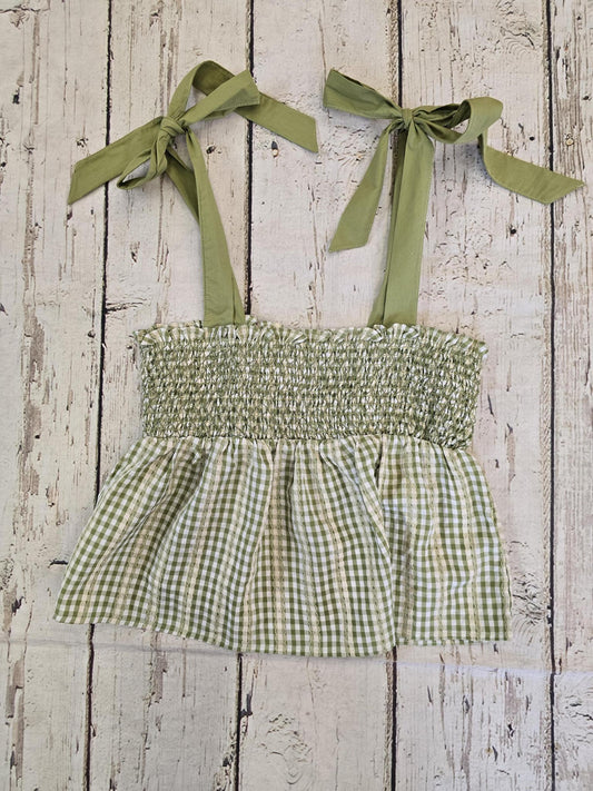 Smocked Gingham Top