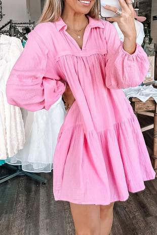 Pink Long Sleeve Dress