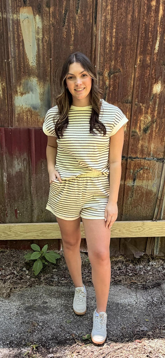 Apricot Striped Set