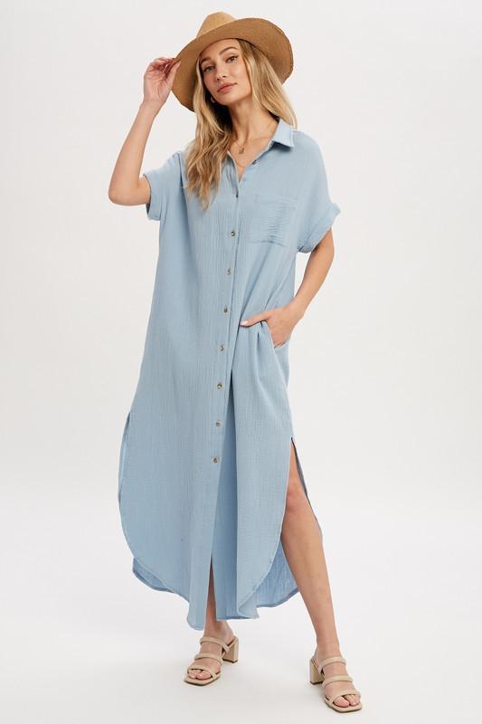 Chambray Cotton Dress