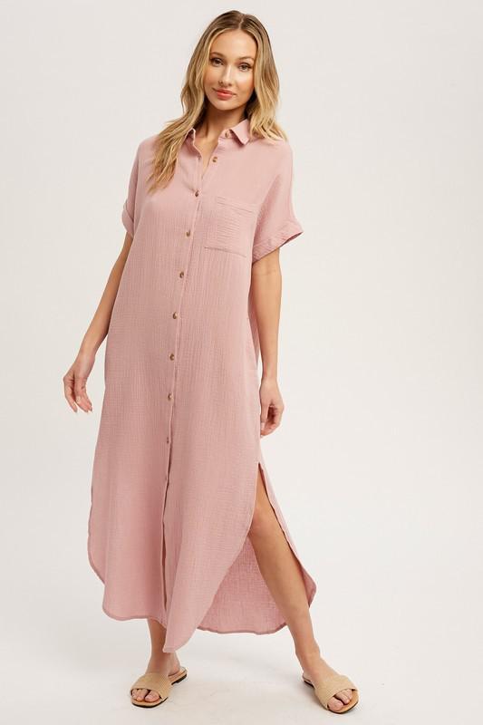 Dusty Pink Cotton Dress